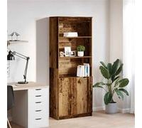 vidaXL Buffet haut Vieux bois – Bois d'ingénierie 70×35×180 cm – Modèle G