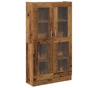 vidaXL Buffet haut vieux bois 82,5x30,5x150 cm bois d'ingénierie 3318718 Marron G