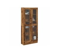Buffet haut vieux bois 82,5x30,5x185 cm bois d ingénierie