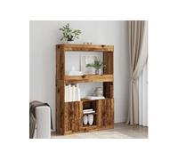Buffet haut vieux bois 92x33x140 cm bois d ingénierie