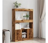 vidaXL Buffet haut vieux bois 92x33x140 cm bois d'ingénierie Marron