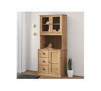 Vidaxl Buffet Haut Vigo 78x40x175 Cm Bois Massif De Pin Marron