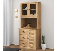Buffet haut VIGO blanc 78x40x175 cm bois massif de pin armoire vidaXL