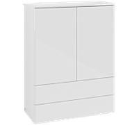 Buffet haut Villeroy et Boch Antao L47000GF 81,4 x 103,9 x 35,6 cm, plan de toilette laqué blanc brillant
