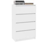 Buffet haut - ZERODIS - HB042 - Bois d'ingénierie - 4 tiroirs - Blanc