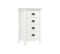 Vidaxl Buffet Hill Blanc 46x35x80 Cm Bois De Pin Solide Blanc