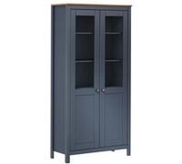 Buffet Hill Gris 85x37x170,5 cm Bois de pin solide gris et marron miel G