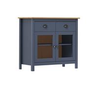 Bois de Pin Solide Buffet Gris Armoire Latérale Meuble de Rangement vidaXL