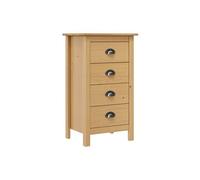 vidaXL Buffet Hill bois de pin massif 4 tiroirs coulissants marron miel
