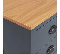 Buffet Hill Range Gris 46x35x80 cm Bois de pin solide - TBEST - Buffet bas - Mat - Salon
