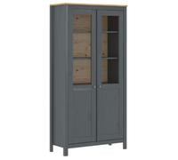 Buffet Hill Range Gris 85x37x170,5 cm Bois de pin solide