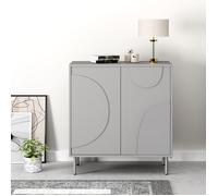 Buffet Holea avec 2 portes 75 x 70 x 34 cm gris