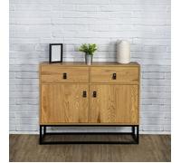 Buffet - Home Deco Factory - Abbott - Bois Et Métal - Marron Et Noir