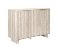 Buffet - home deco factory - pietra - 3 portes - effet pierre - blanc et beige