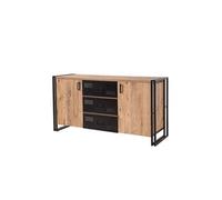 Buffet industriel avec portes et tiroirs HOLEN