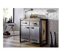 Buffet industriel - Bois massif de manguier brut - Fer et bois imprimé - FACTORY #131