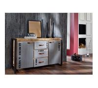 Buffet industriel - Bois massif de manguier brut - Fer et bois imprimé - FACTORY #132