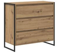 Buffet industriel moderne - vidaXL - 79x36x75,5 cm - Chêne Artisan - Bois d'ingénierie - Avec tiroir - Assemblage requis