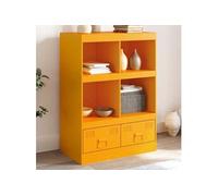 vidaXL Buffet haut 841802 – acier 67x39x95 cm – jaune moutarde