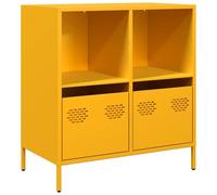 Buffet jaune moutarde 68x39x73,5 cm acier laminé à froid