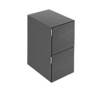 Buffet Keuco Edition 11 Art 32542820400 40x70x49cm, 2 tiroirs frontaux, finition satinée, céramique, fumée, basalte