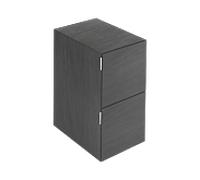 Buffet Keuco Edition 11 Art 32542920401 40x70x49cm, 2 tiroirs frontaux, éclairage intérieur, céramique, basalte