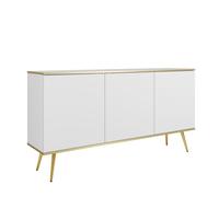 Buffet Komodee BANFF KOM1 Jambes métalliques dorées Blanc Blanc 39 x 160 x 85 cm