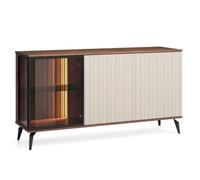 Buffet Komodee DAWSON KOM1 Frontal en relief Chêne Noisette Cachemire 39 x 154 x 80 cm