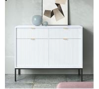 Buffet Komodee NANAIMO KOM2 Frontal en relief Blanc Blanc 39 x 104 x 83 cm