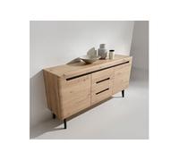 Buffet Komodee SUDBURRY KOM2 Façades en panneaux MDF Chêne Chêne 40 x 107 x 83 cm