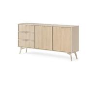 Buffet Komodee TOFINO KOM2 Pieds en bois Beige Chêne 38 x 158 x 80 cm