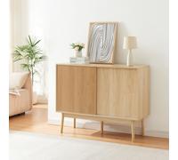 Buffet 'Landskrona' avec 2 portes coulissantes 115 x 40 x 90 cm imitation chêne