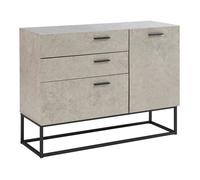 Buffet Lavangen 75 x 100 x 35 cm noir effet béton clair
