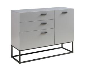 Buffet Lavangen 75 x 100 x 35 cm noir gris clair