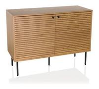 hjh LIVING Sideboard avec 2 Portes chêne LINNO S 100x40x74 cm Commode Style Industriel, étagères réglables
