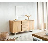 Buffet Live-Edge 150 cm chêne naturel 3 tiroirs 2 portes