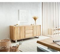Buffet Live-Edge 170 cm chêne naturel 3 tiroirs 4 portes