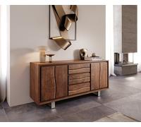 Buffet Live-Edge 172 cm acacia marron 3 tiroirs 4 portes