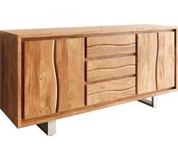 Buffet Live-Edge Acacia Nature 172 cm 4 Portes 3 tiroirs Buffet Tronc d'arbre