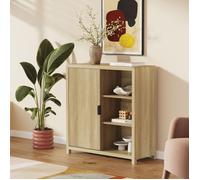 Buffet Lukkodso 82 x 75 x 30 cm effet chêne moyen clair
