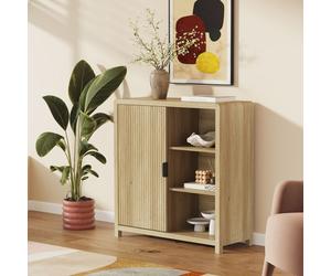 Buffet Lukkodso 82 x 75 x 30 cm effet chêne moyen clair