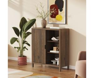 Buffet Lukkodso 82 x 75 x 30 cm effet noyer