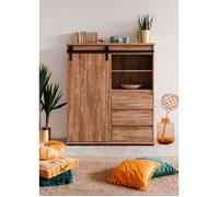 Buffet - MARRAKESCH 53A - Chêne - 1 porte - 3 tiroirs - Style industriel-loft