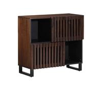 Vidaxl Buffet Marron 80x34x75 Cm Bois Massif De Manguier Marron