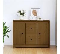Buffet Marron miel 100x35x74 cm Bois massif de pin Marron G