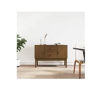 vidaXL Buffet Marron miel 110x40x78 cm en bois massif de pin
