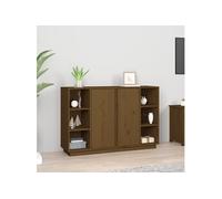 Buffet Marron miel 120x35x80 cm Bois massif de pin