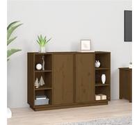 vidaXL Buffet Marron miel 120x35x80 cm Bois massif de pin
