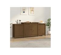 vidaXL Buffet Marron miel 164x37x68 cm Bois massif de pin