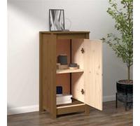 Buffet marron miel 39x35x80 cm bois massif de pin marron miel G